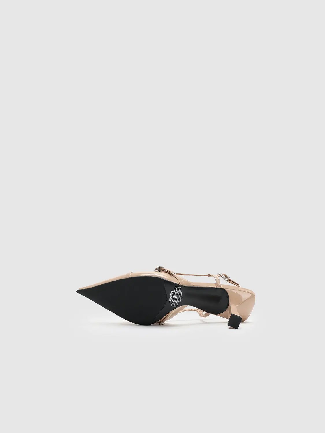 Faux Leather Point Toe Heeled Slingbacks by Urban Revivo Fashion