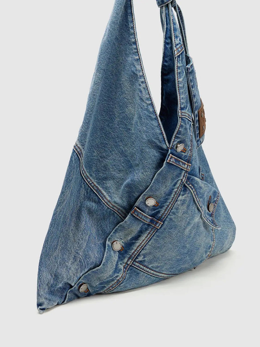 Knot Handles Patchwork Denim Shoulder Bag – URBAN REVIVO