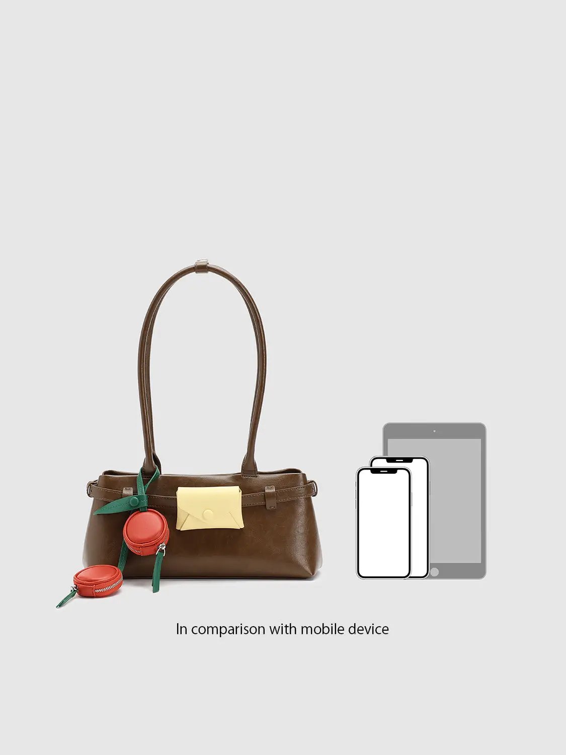 Charm Detail Handle Shoulder Bowling Bags by Urban Revivo Fashion