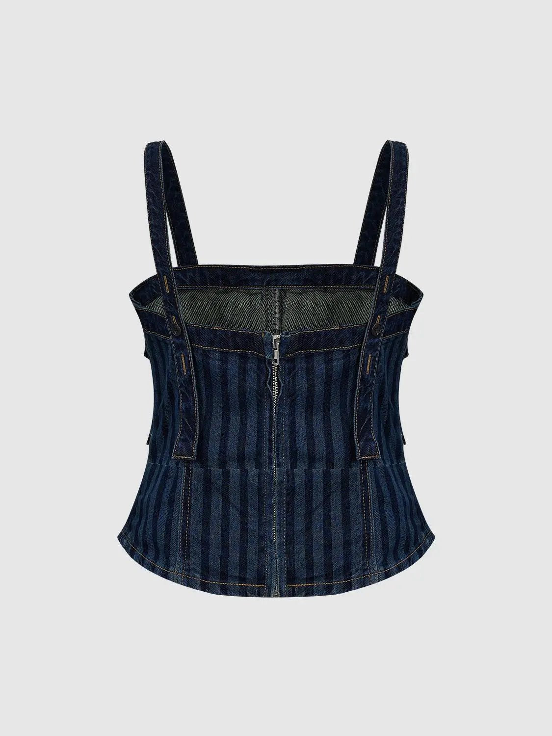 Wide Strap Denim Shirts by Urban Revivo Fashion