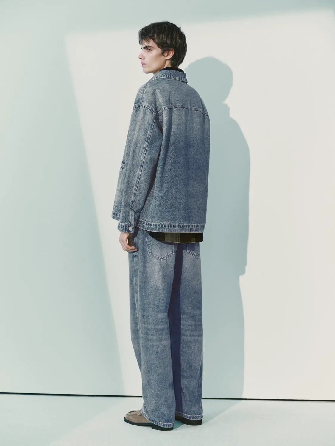 Denim Jackets by Urban Revivo Fashion; light-wash blue denim, oversized fit on model.