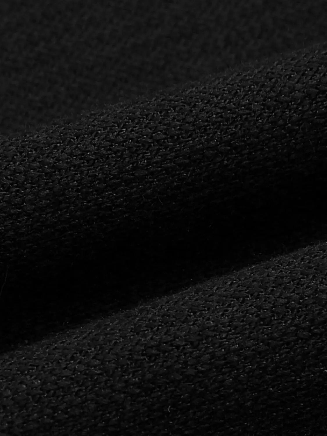 Textured Brushed Polo Cotton Blend Shirt, men's black, Urban Revivo Fashion