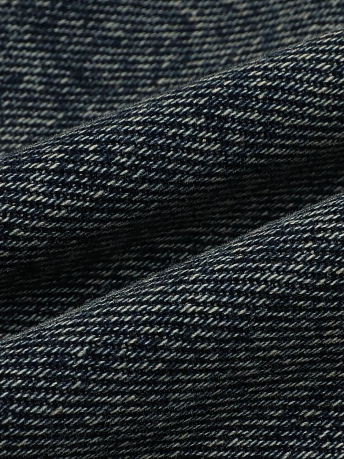Jeans by Urban Revivo Fashion in dark indigo denim twill fabric close-up
