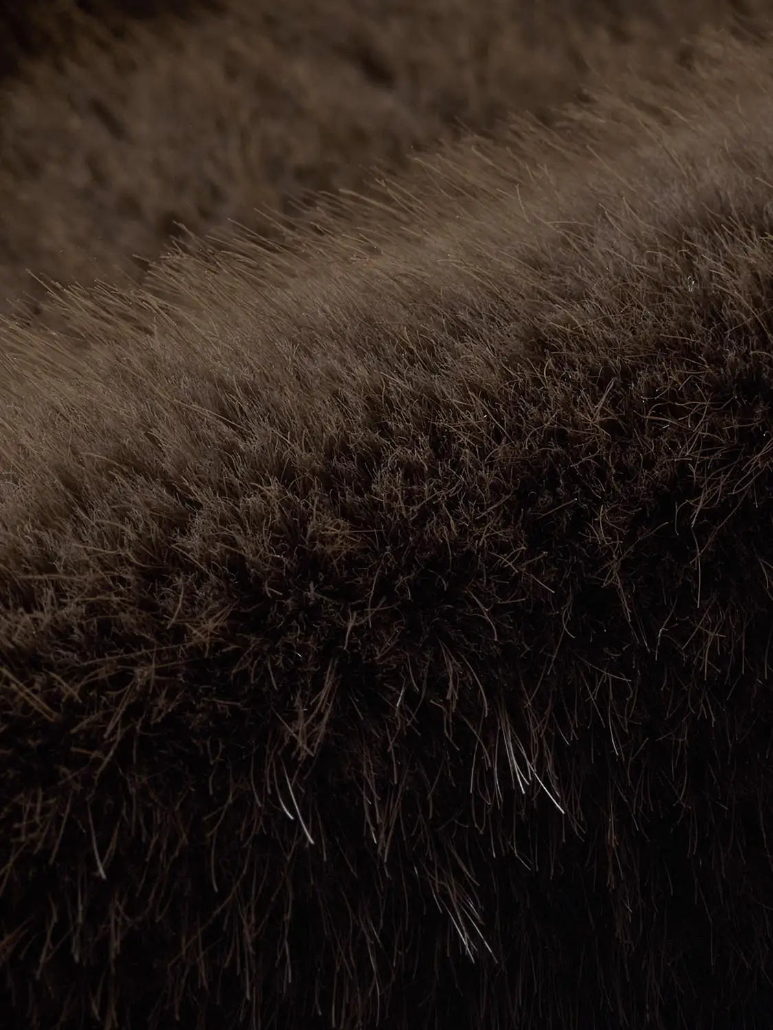 Vest brown fur close-up by Urban Revivo Fashion