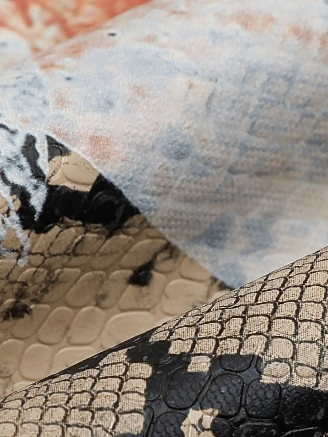 Straight Skirt by Urban Revivo Fashion in beige and black snake-print fabric