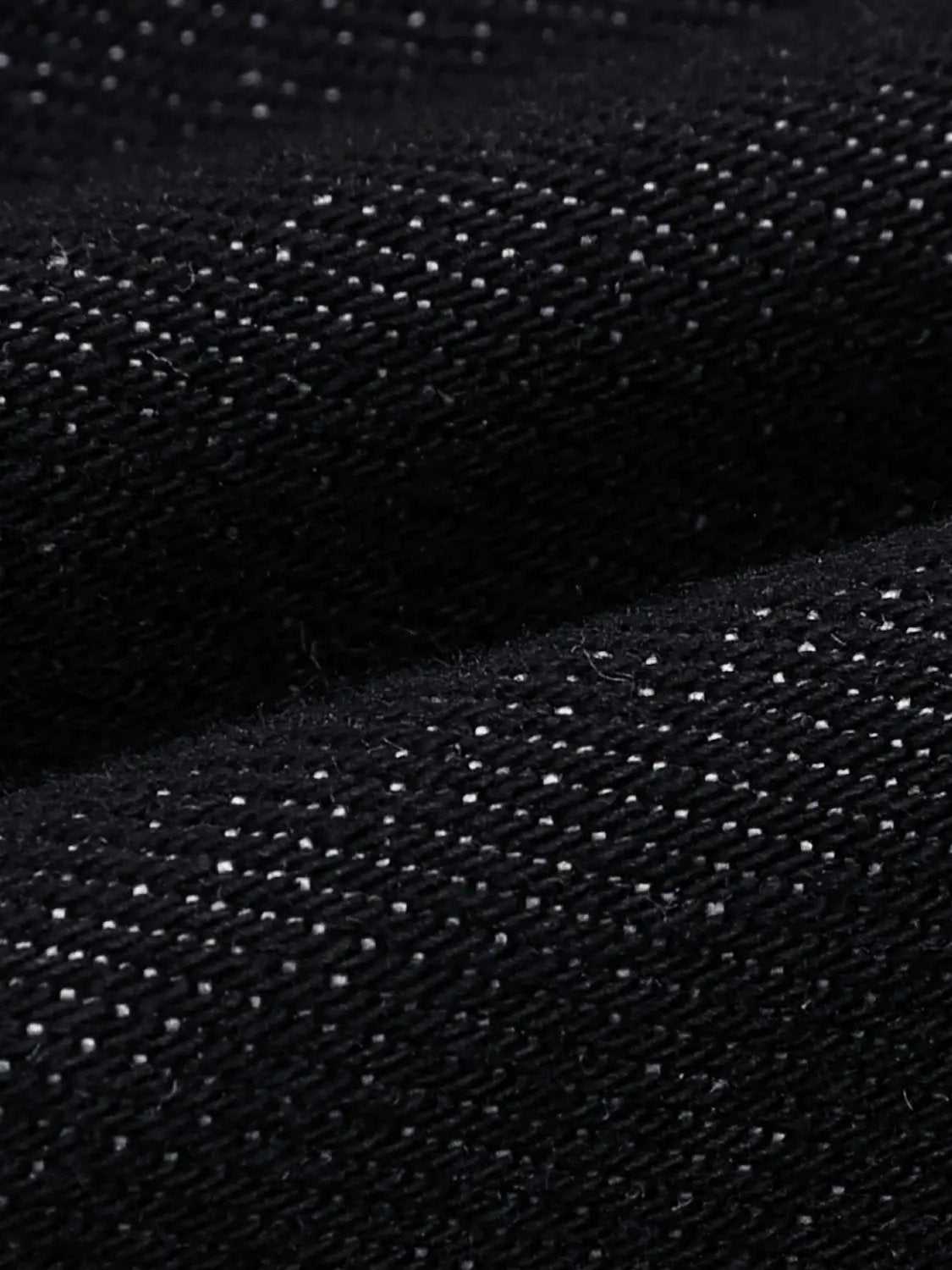 V-Neck Oversized Knot Hem Textured Weave Cotton Jacket in black fabric