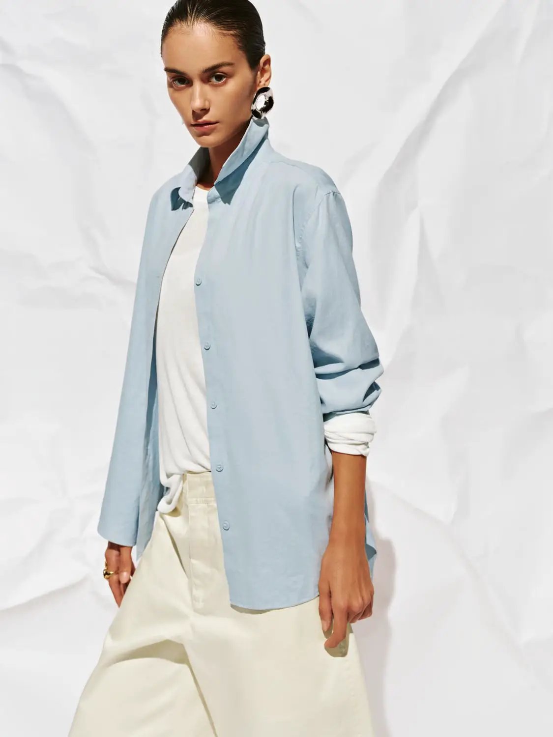 Button Up Loose Fit Shirts by Urban Revivo Fashion
