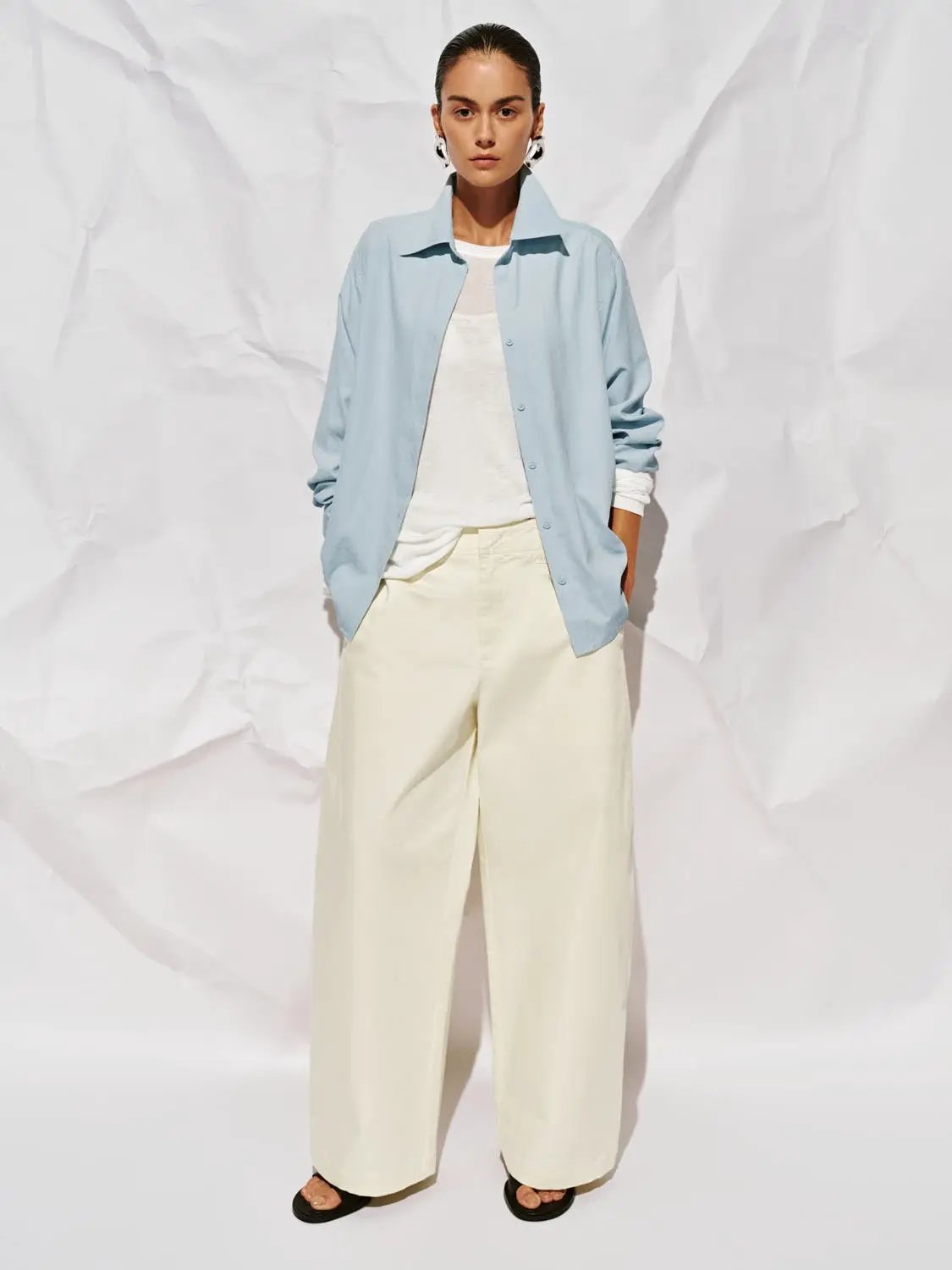 Button Up Loose Fit Shirts by Urban Revivo Fashion