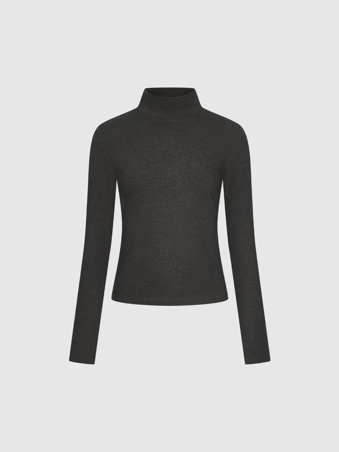 T-Shirt by Urban Revivo Fashion; charcoal gray, long-sleeve knit top.