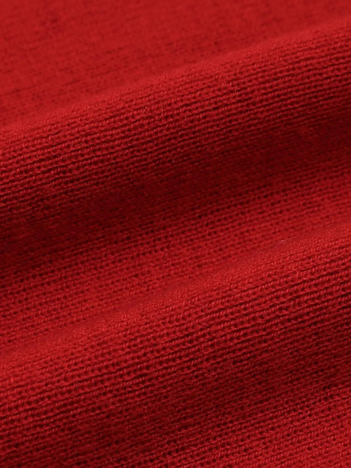 Ribbed Fitted Mock Neck Long Sleeve Sweater in red by Urban Revivo Fashion