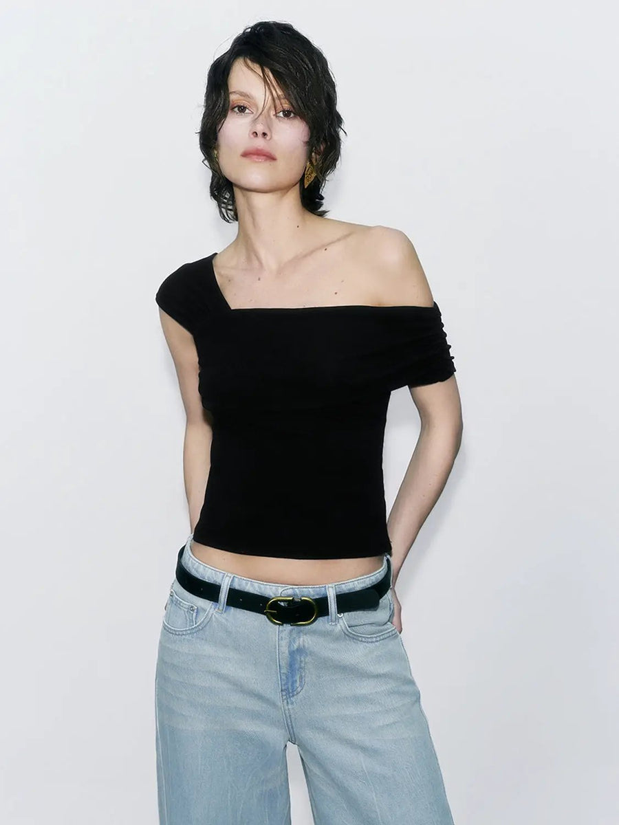 One-shoulder Twist T-shirt main image 1
