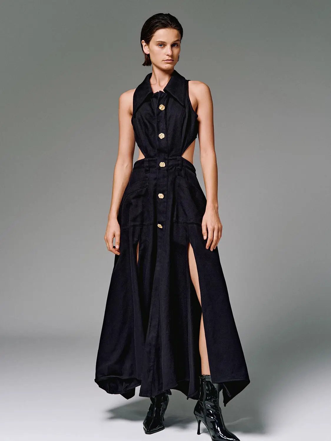Cut Out Sleeveless Maxi Dresses by Urban Revivo Fashion