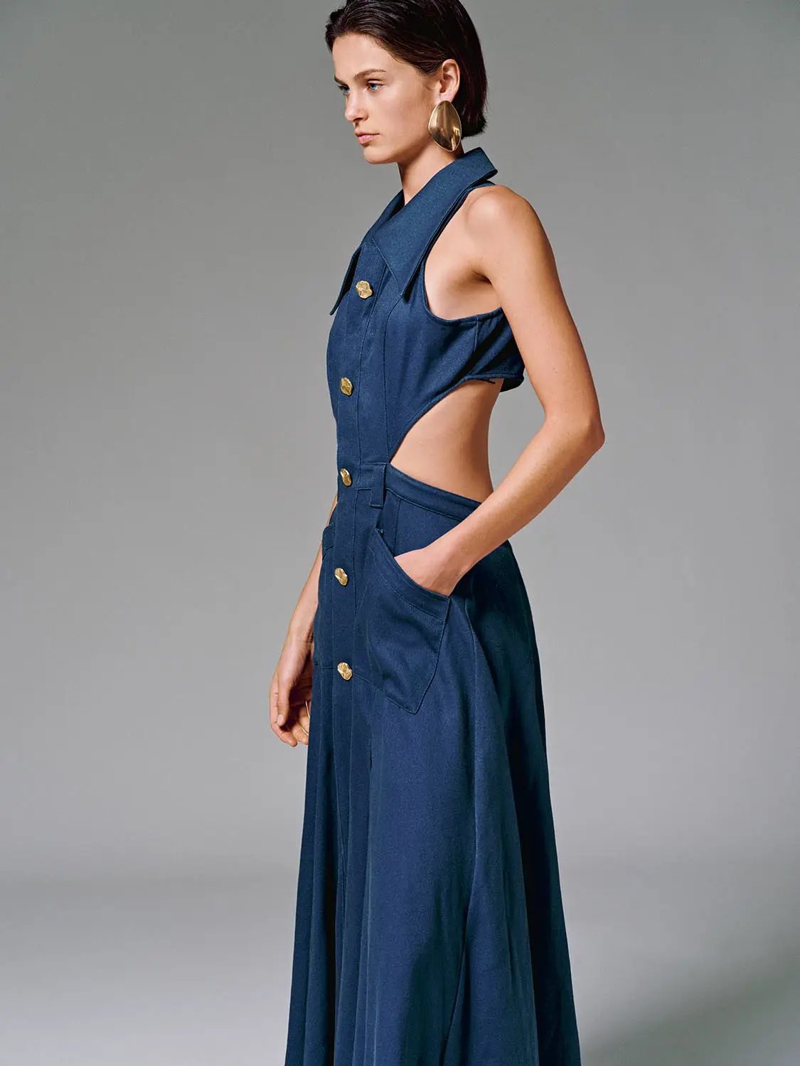 Cut Out Sleeveless Maxi Dresses by Urban Revivo Fashion