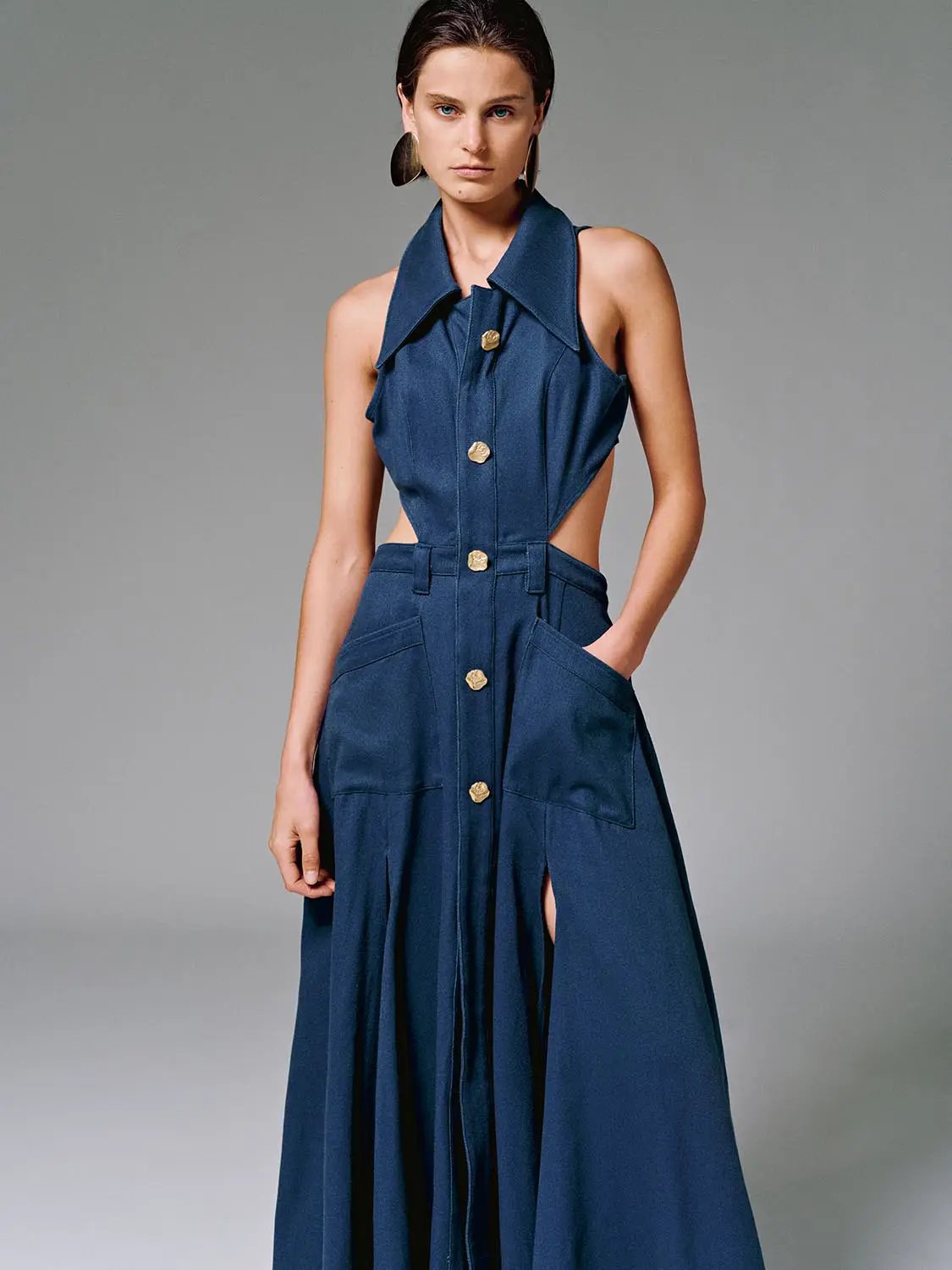 Cut Out Sleeveless Maxi Dresses by Urban Revivo Fashion