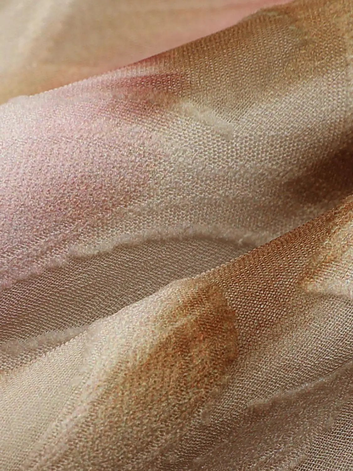 Soft Romantic Floral Print H-line Maxi Dress in peach satin fabric