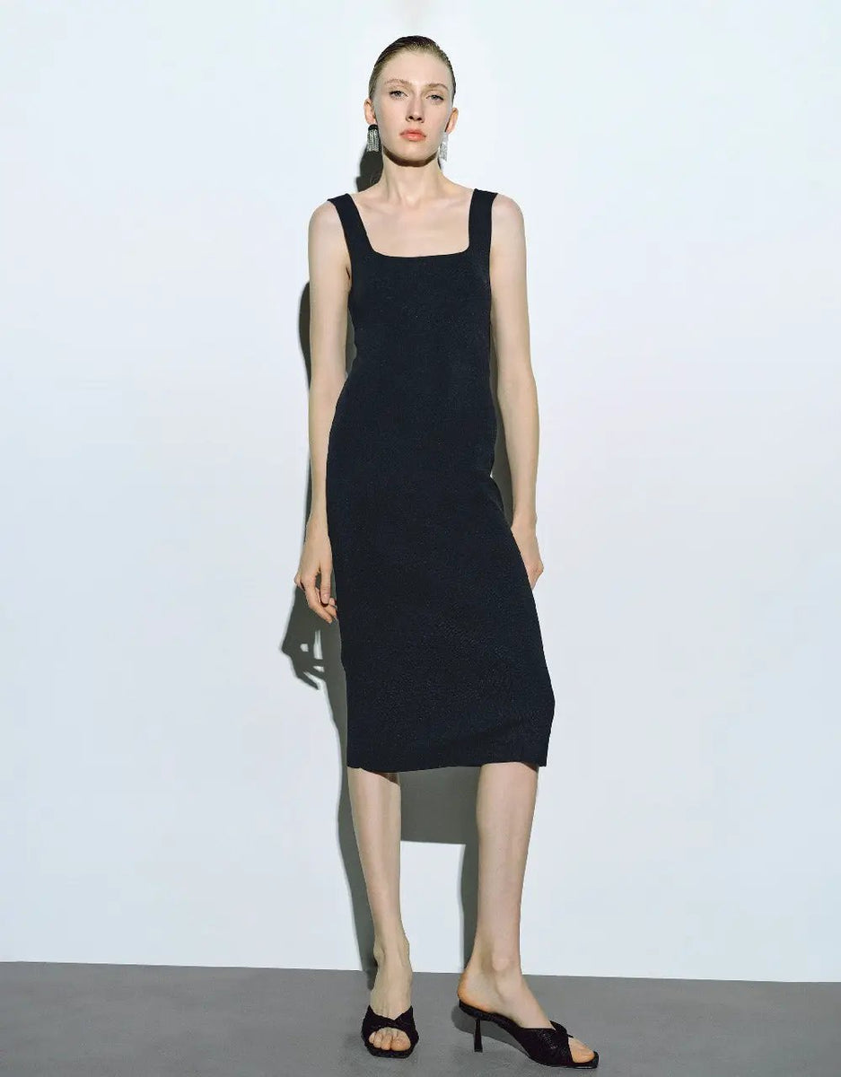 Women's Dress Women's Dresses Square-Cut Collar Gloves Long Sleeve Split Evening Dress,DS4537 main image 0