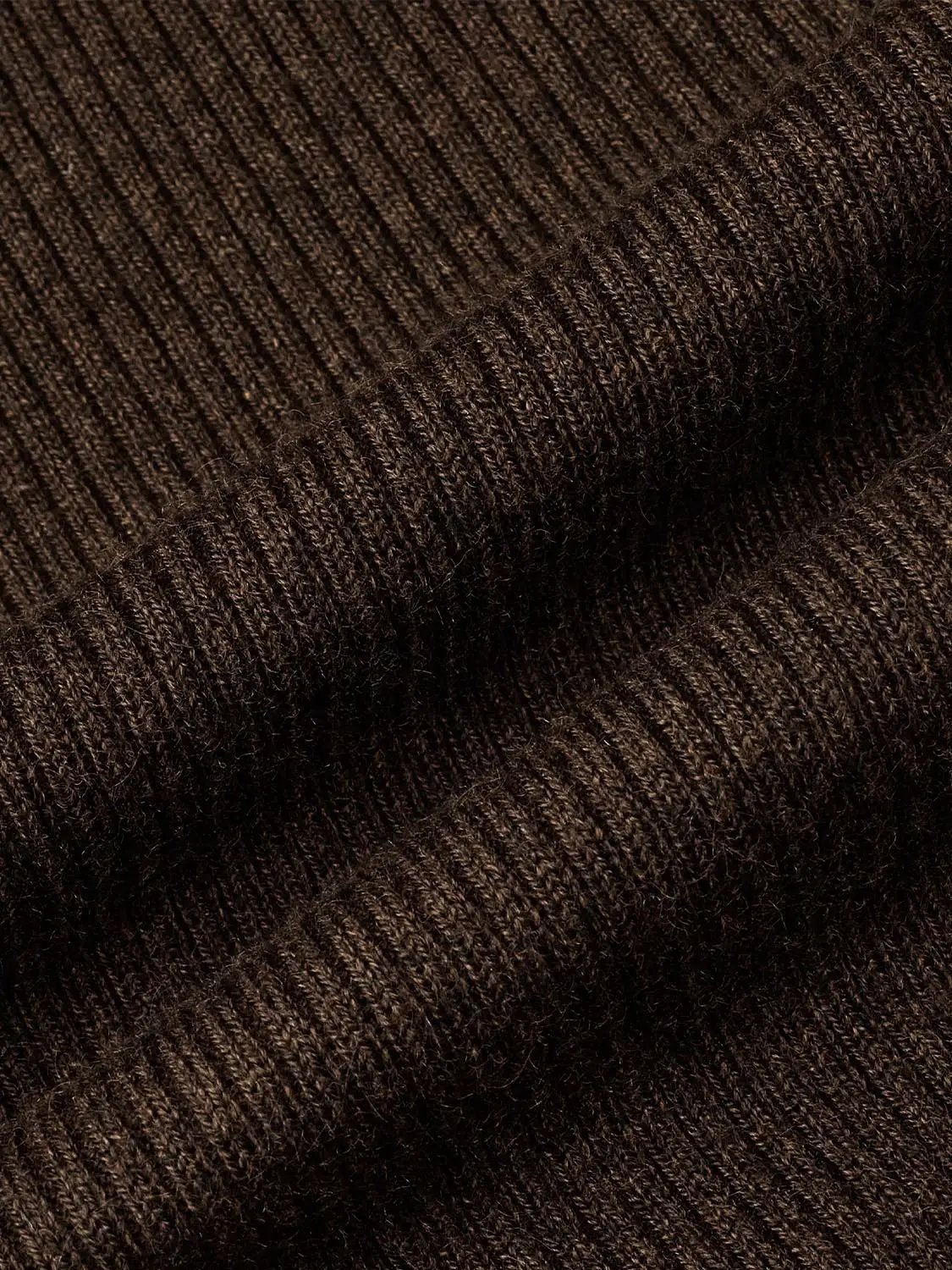 Knot Front Slim Fit Long Sleeve Midi Dress in brown knit fabric by Urban Revivo Fashion