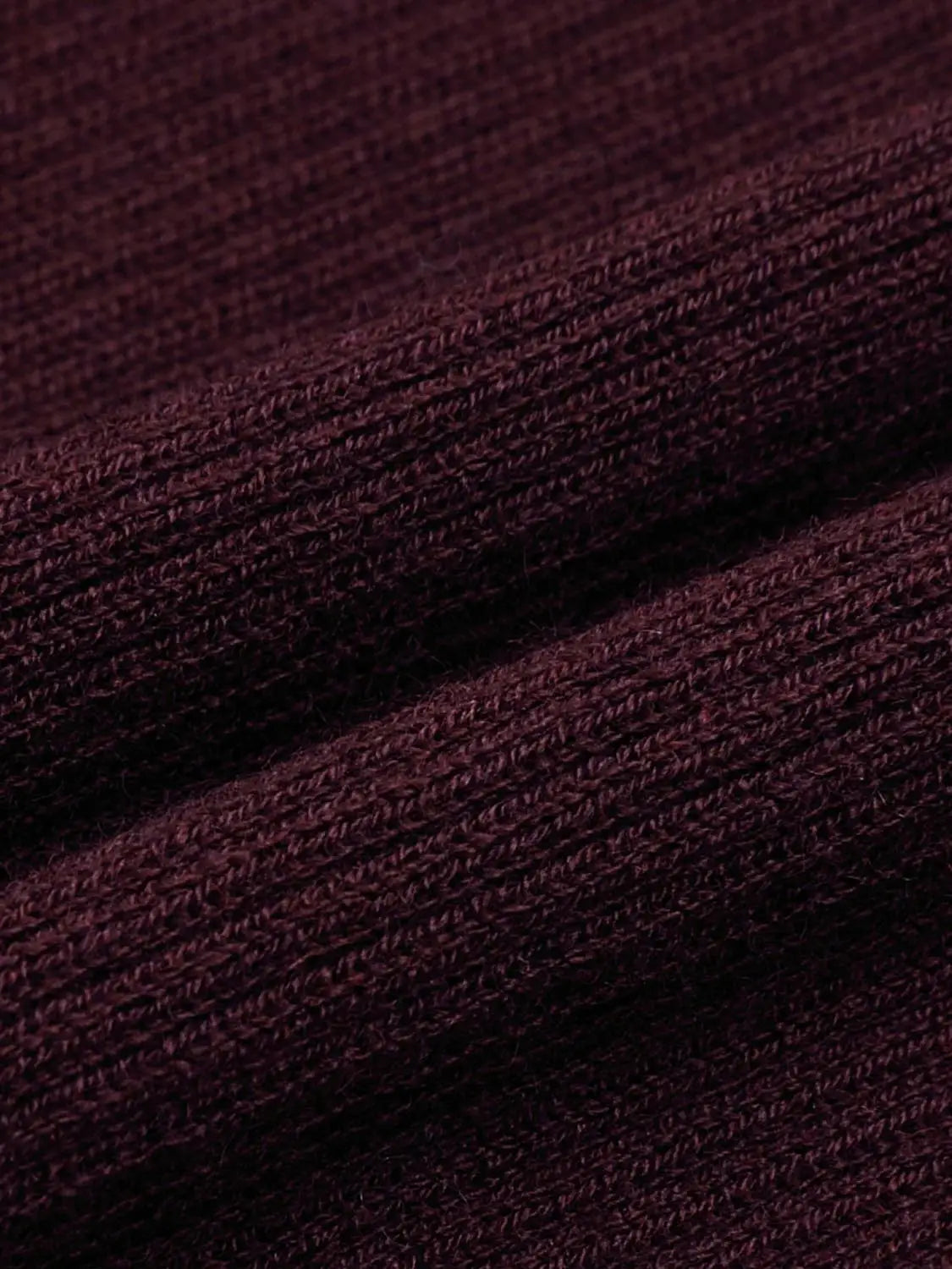 Knit T-Shirt close-up of deep burgundy knitted fabric