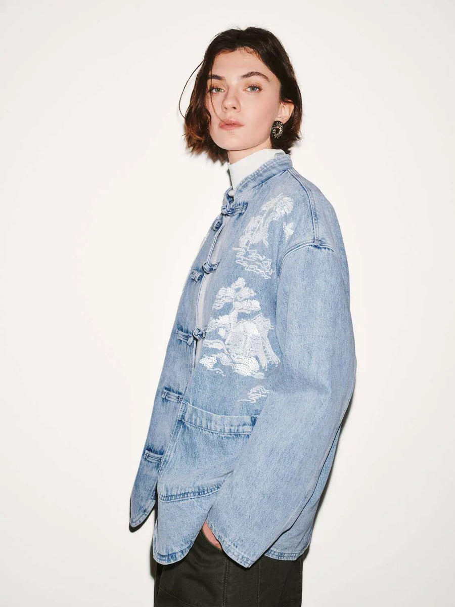 Chinese Frog Button Denim Jackets – URBAN REVIVO