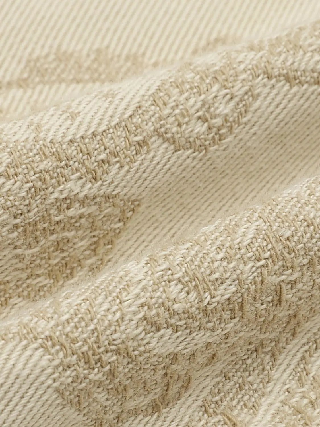 Casual Jeans denim fabric in beige, close-up texture, Urban Revivo Fashion