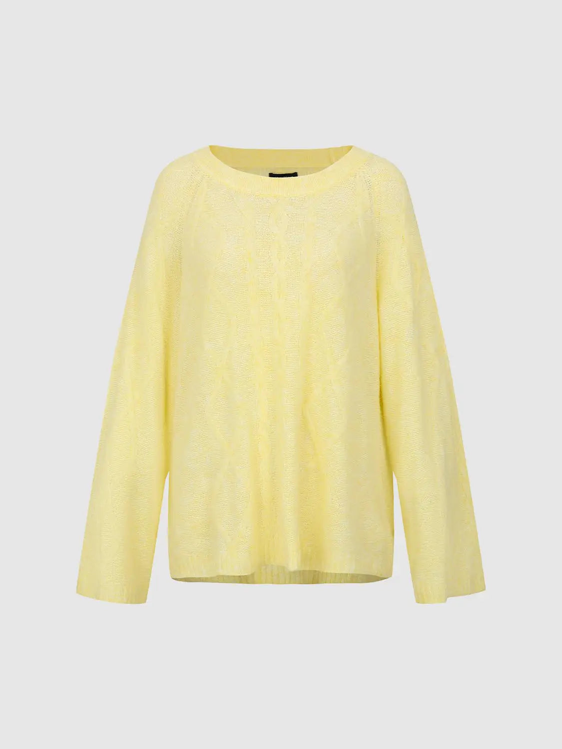 Knit T-Shirt from Urban Revivo Fashion, yellow knitted long-sleeve top