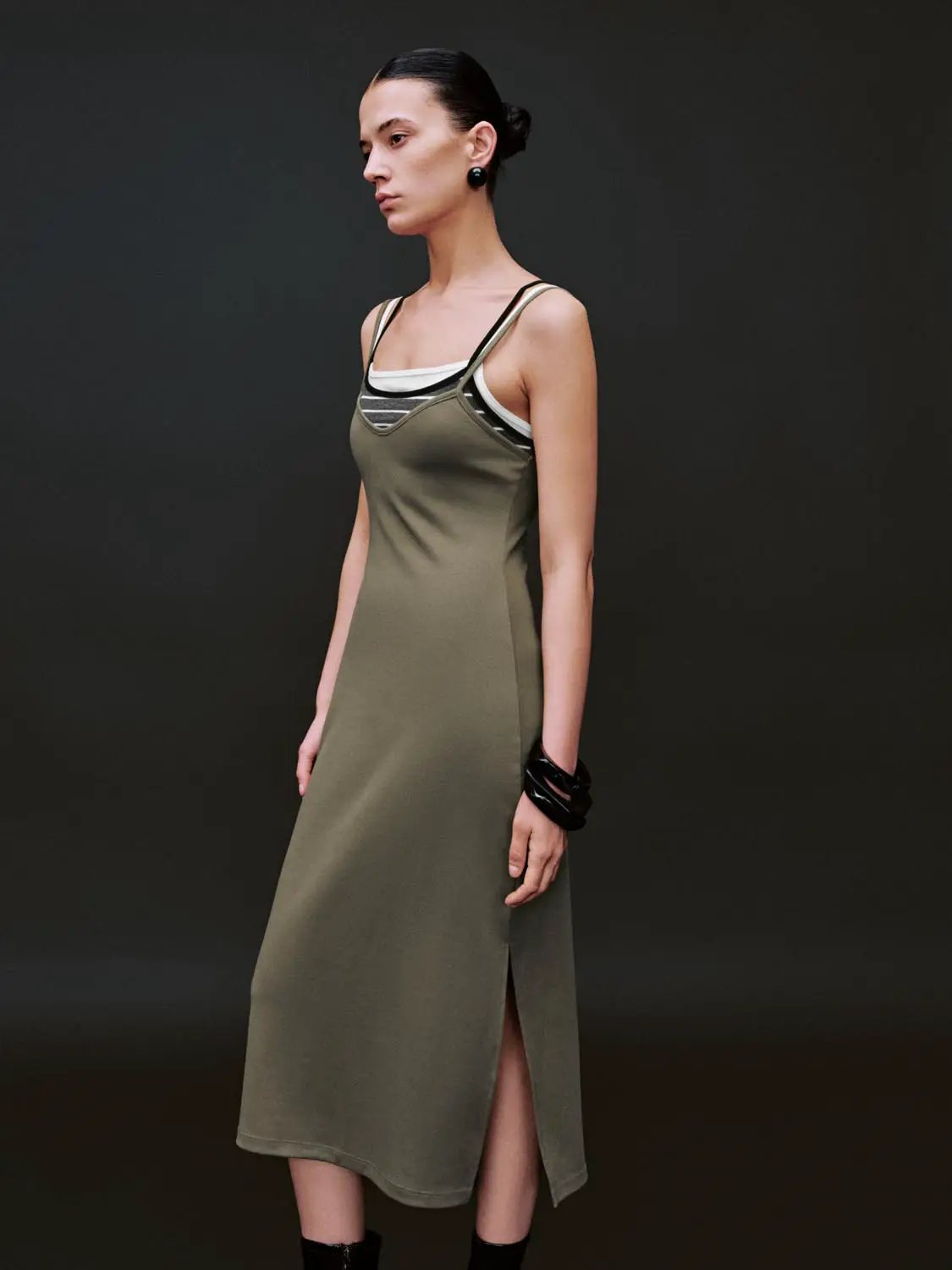 Multi Layered Camisole Skinny-Fit Dresses by Urban Revivo Fashion