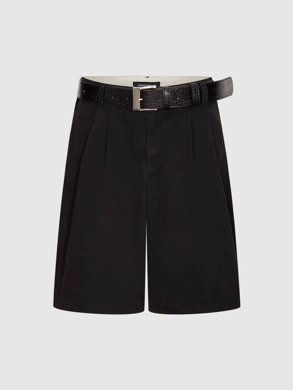 Belted Pleated Tailored Shorts by Urban Revivo Fashion