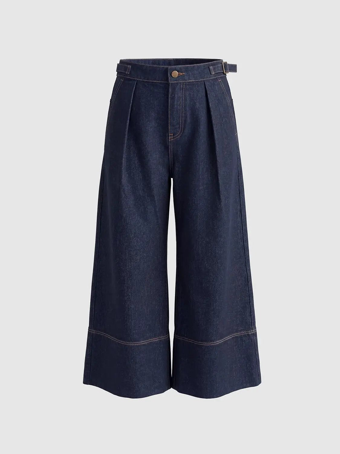Jeans by Urban Revivo Fashion; dark indigo wide-leg denim with belt loops.
