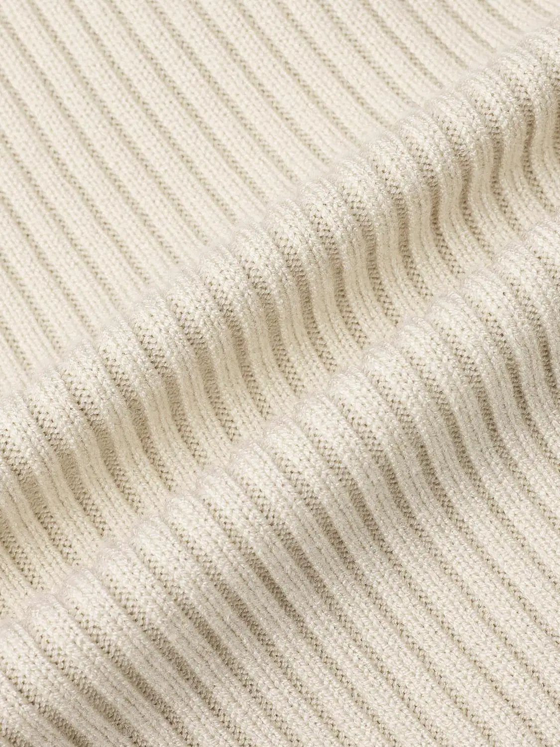 Puff Shoulder Tailored Knitted Cardigan by Urban Revivo in beige knit fabric