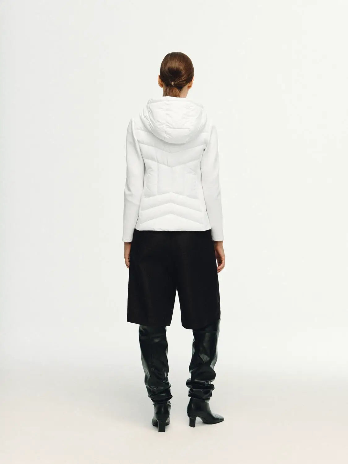 Padded jacket, white, hooded, Urban Revivo Fashion.
