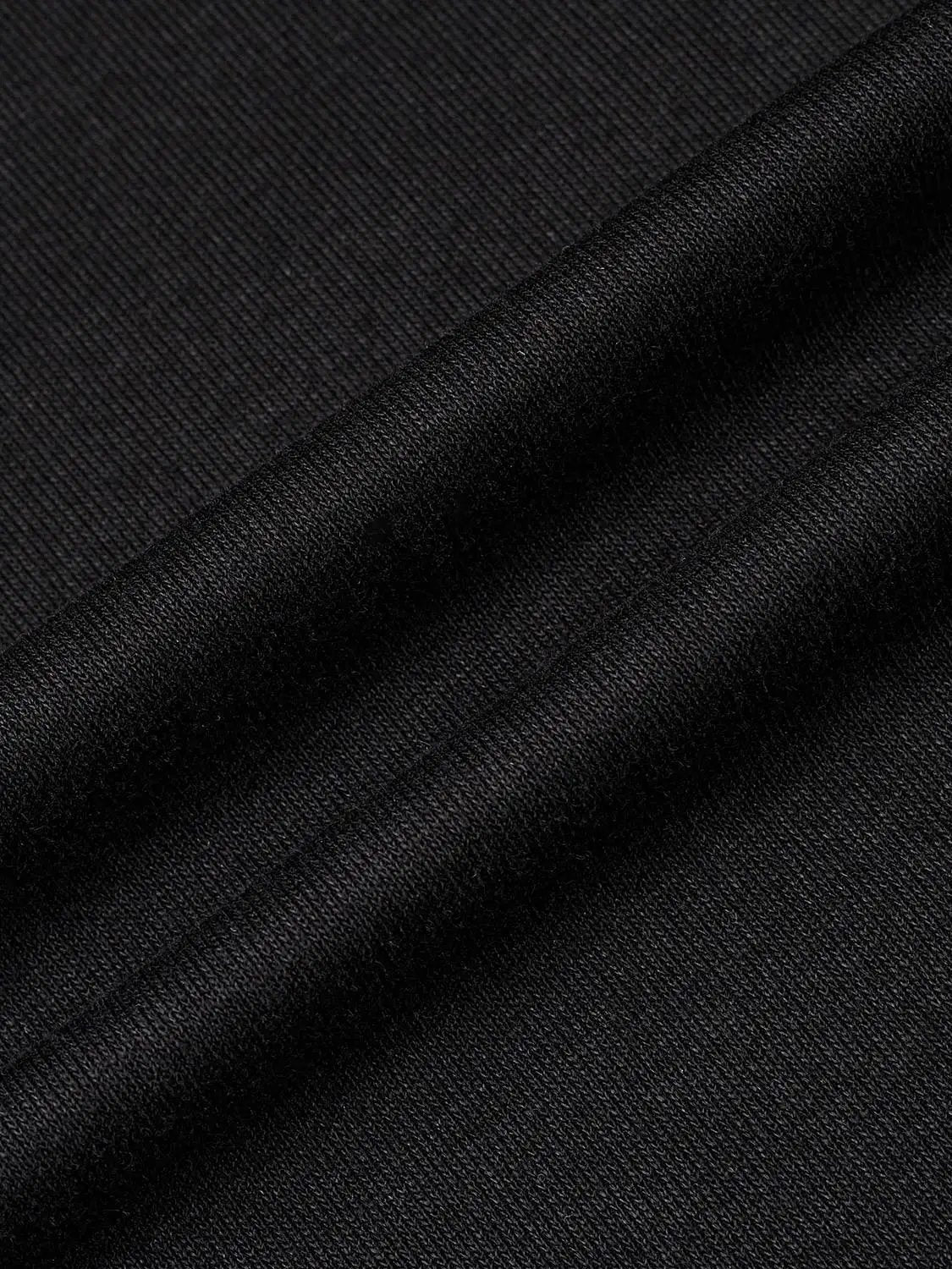 Off Shoulder Long Sleeve T-Shirts black ribbed knit fabric by Urban Revivo Fashion