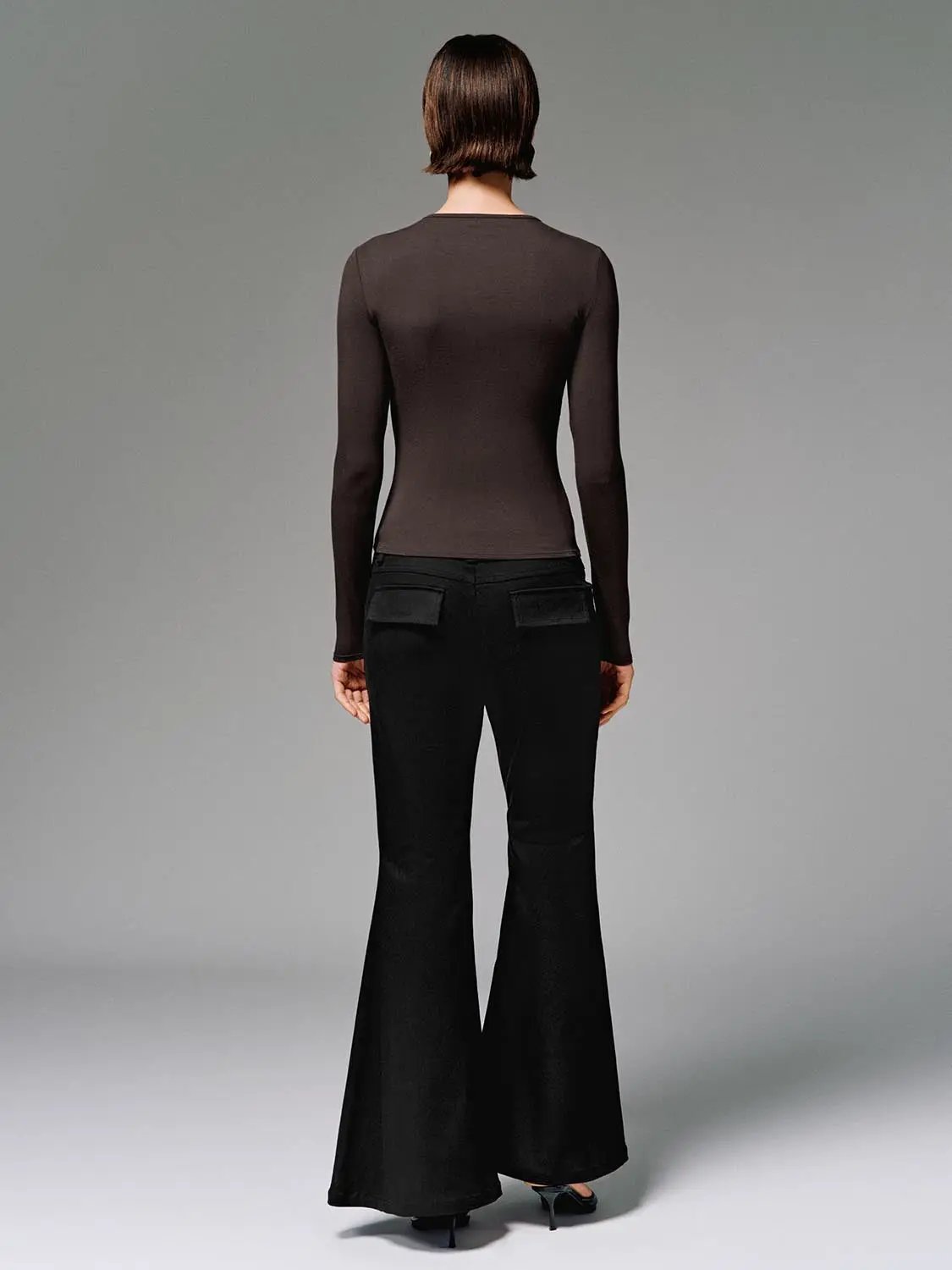 Knot Front Long Sleeve T-Shirts by Urban Revivo Fashion