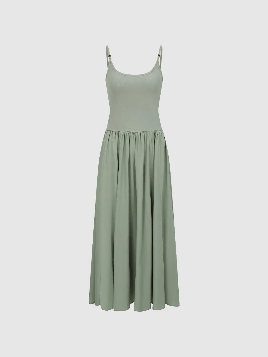 A-line dress in sage green by Urban Revivo Fashion