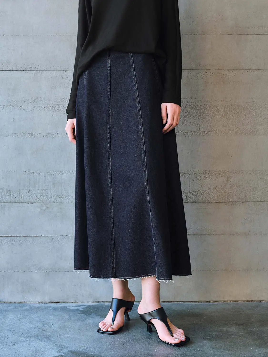 Midi Denim Skirt by Urban Revivo Fashion