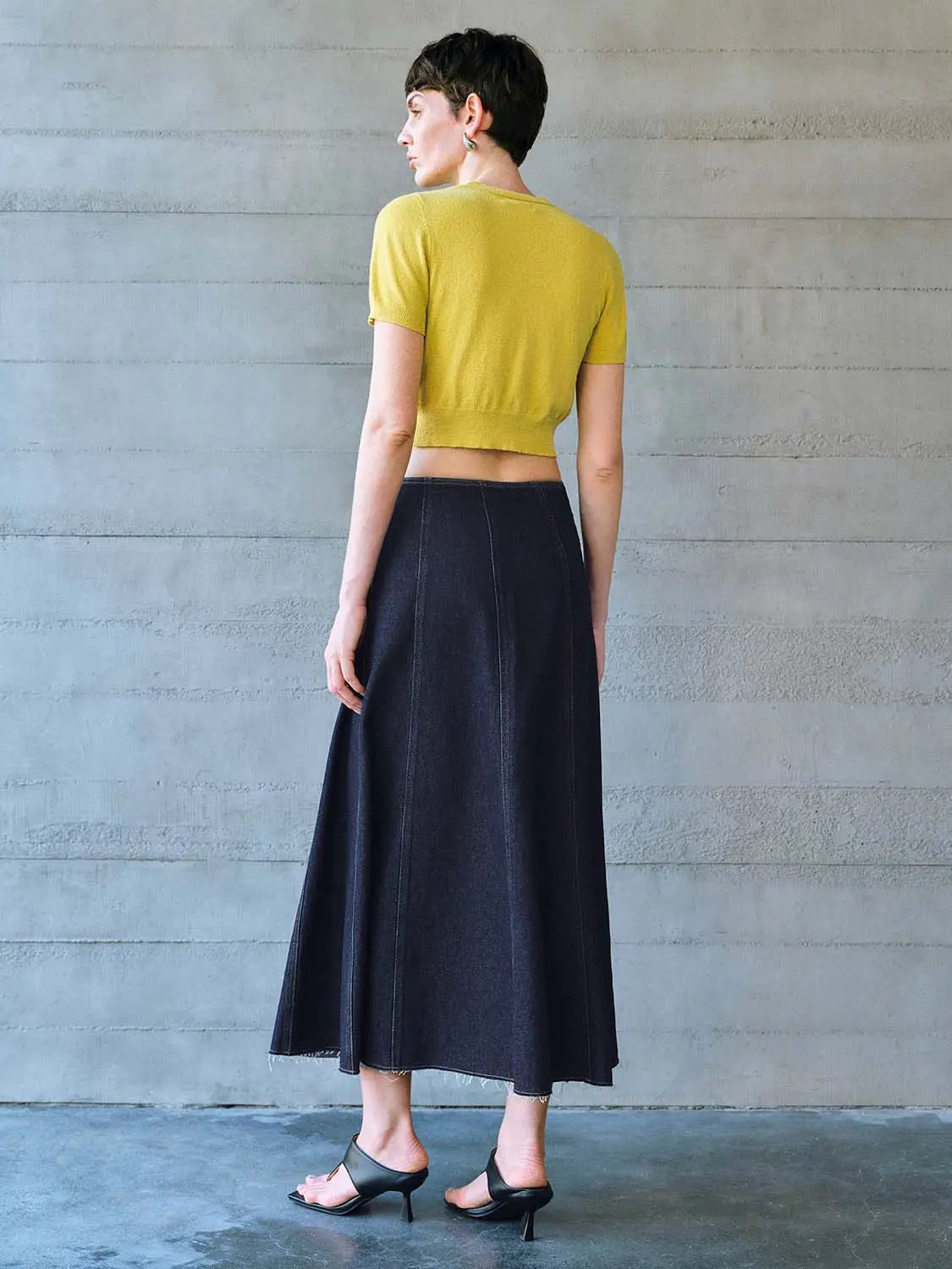 Midi Denim Skirt by Urban Revivo Fashion