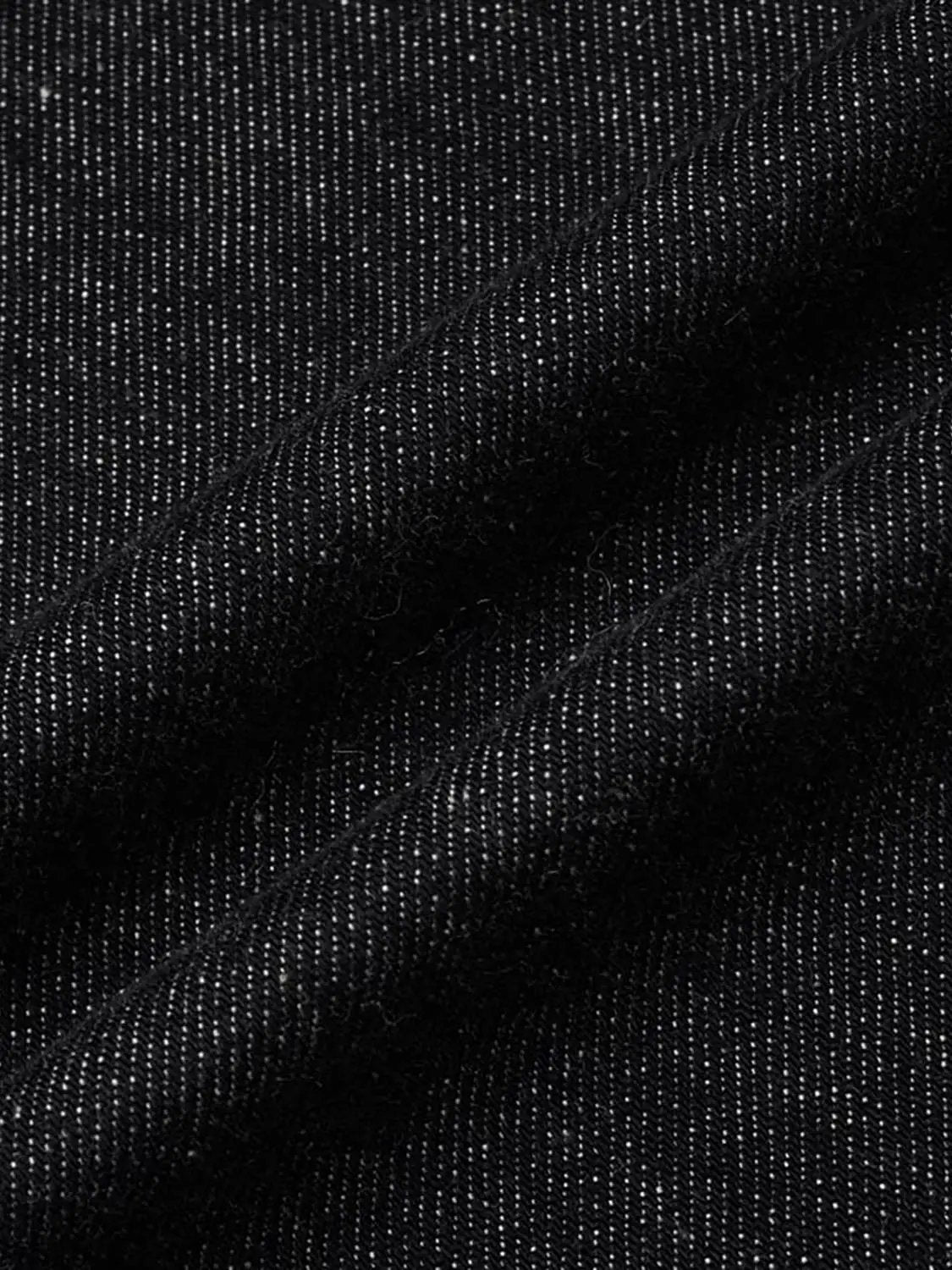 High Waist Contrast Stitch Cotton Wide Leg Jeans dark denim fabric with white contrast stitching