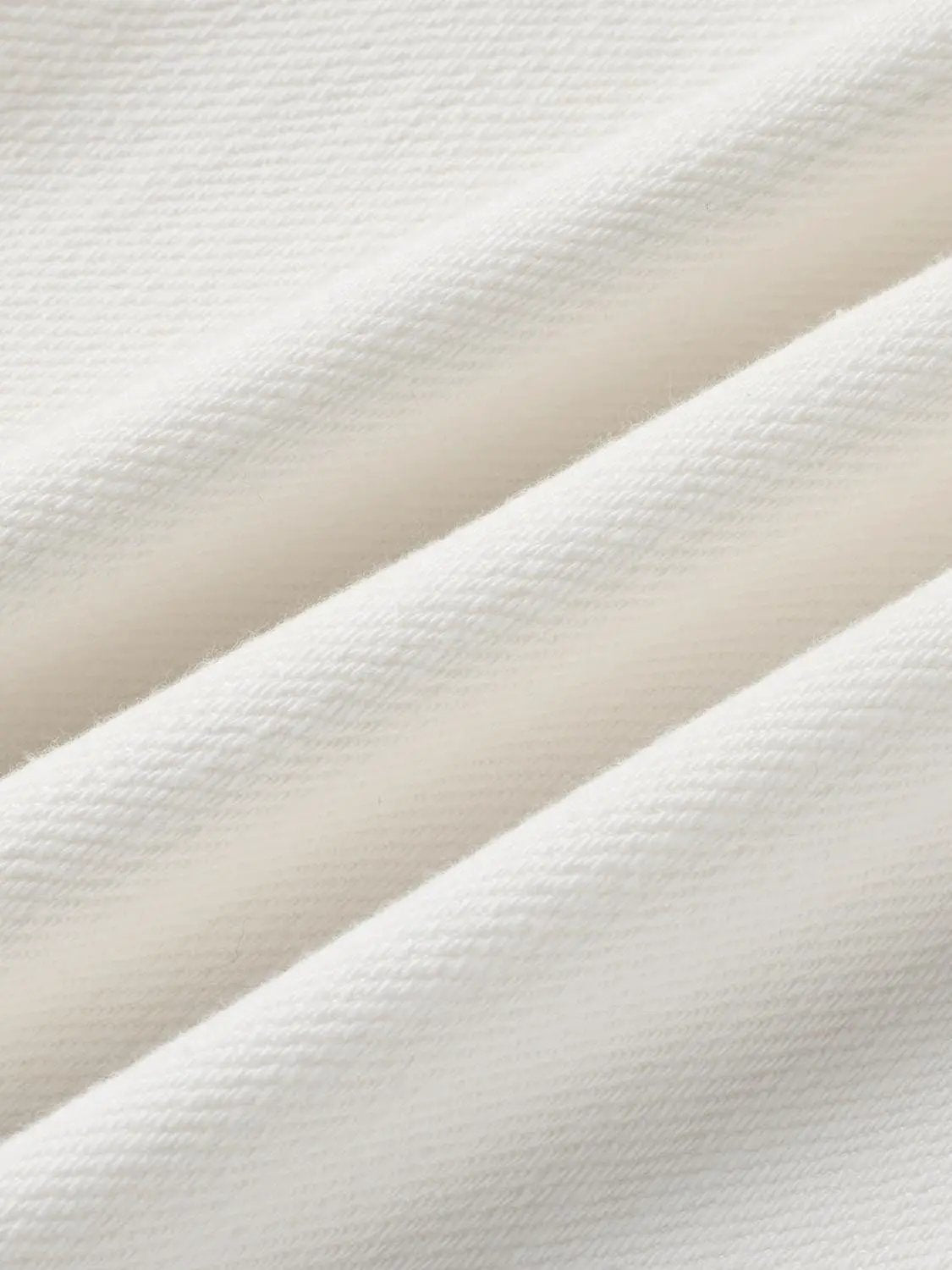 Casual Relaxed Wide-leg Cotton Blend Pants in ivory fabric close-up texture