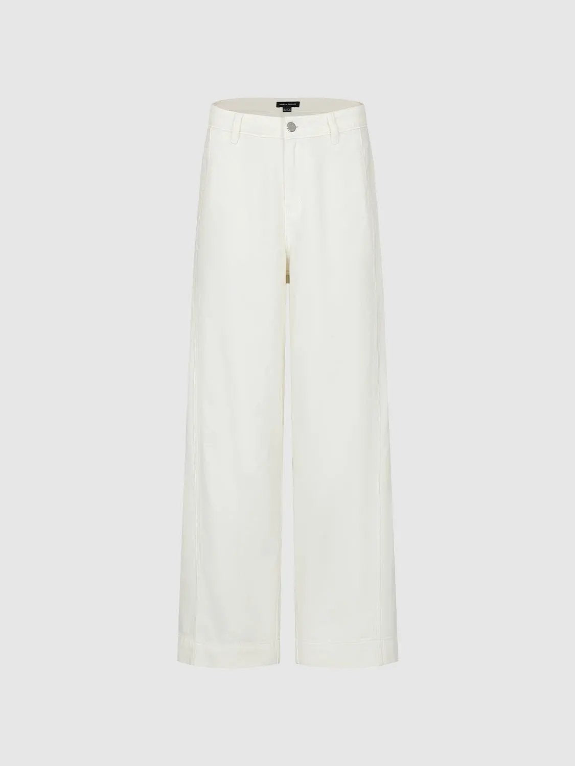 Jeans, white wide-leg pants by Urban Revivo Fashion