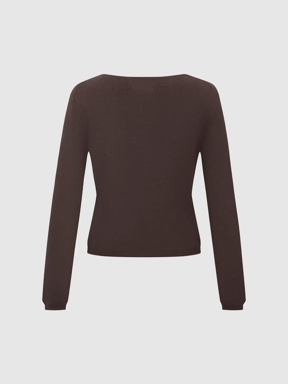 Asymmetric Neck Knitted T-Shirts by Urban Revivo Fashion