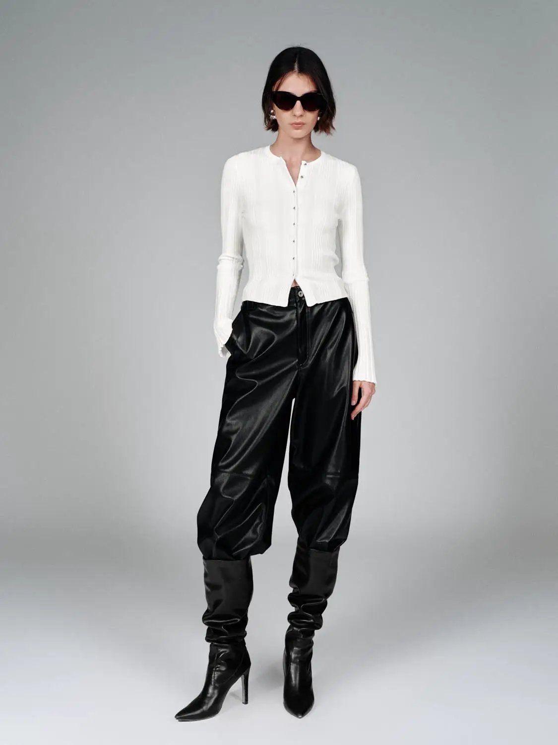 Crew Neck Slim Fit Knitted Cardigans by Urban Revivo Fashion