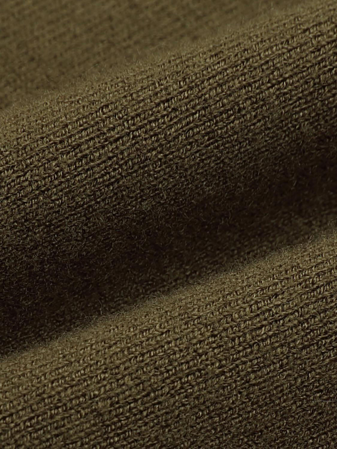 Ribbed cardigan knit fabric in brown, close-up texture by Urban Revivo Fashion