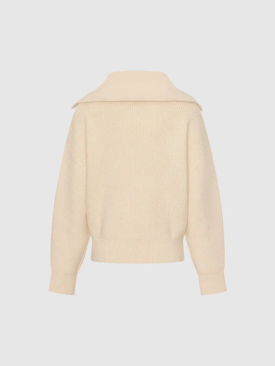 Knit Top cream knit sweater by Urban Revivo Fashion