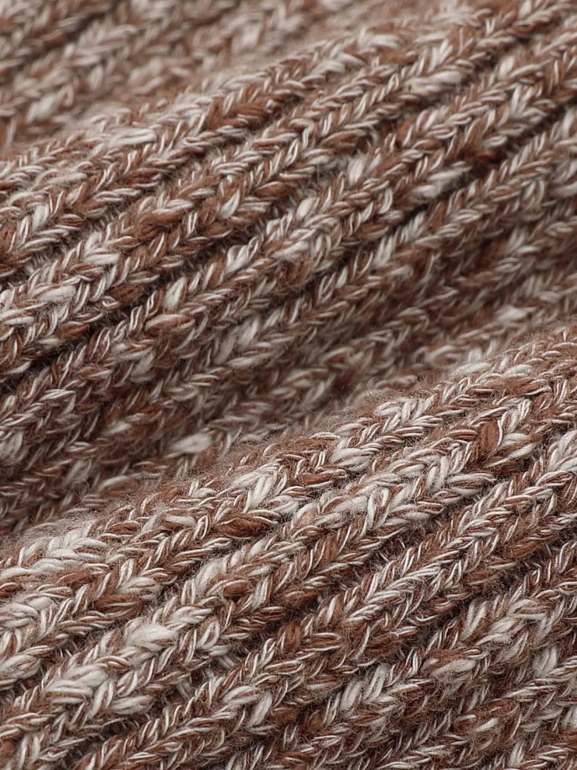 Knitted T-Shirts brown-beige heather knit fabric, Urban Revivo Fashion