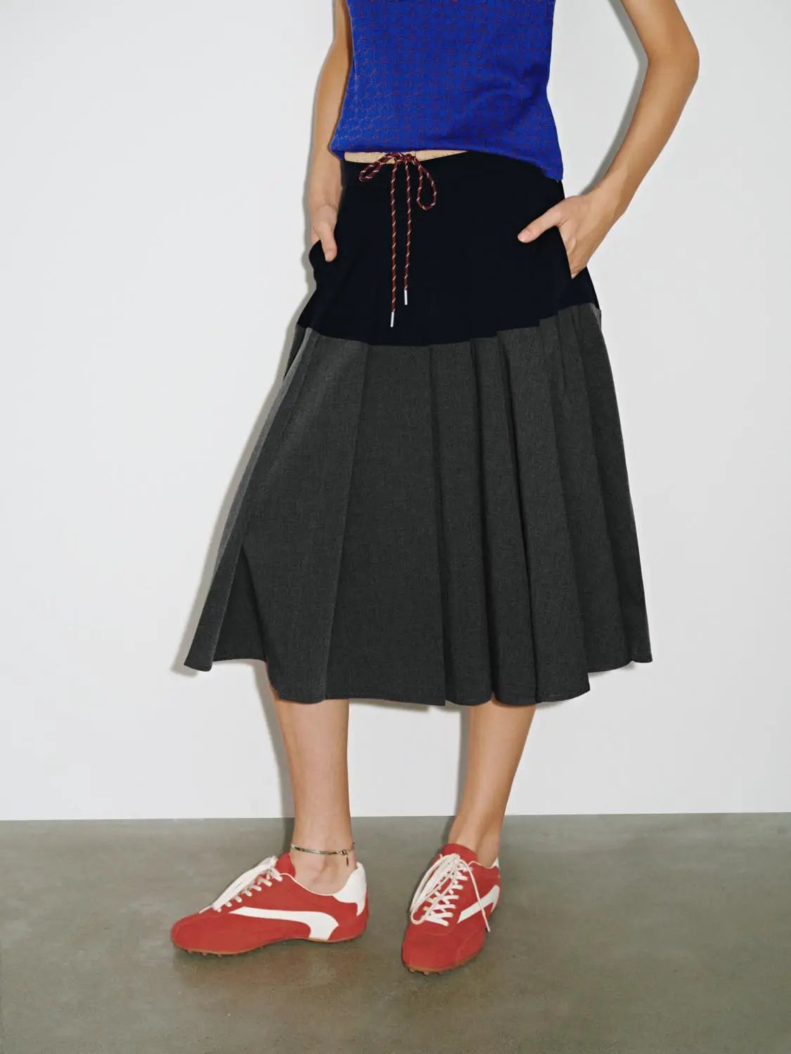 Pleated A-Line Skirts by Urban Revivo Fashion
