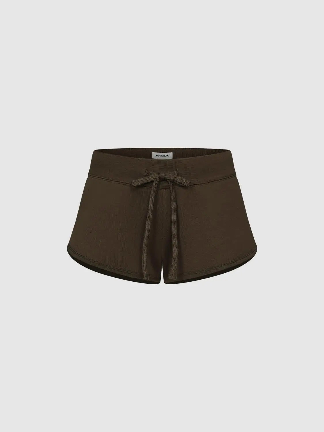 Shorts, brown drawstring waist, Urban Revivo Fashion.