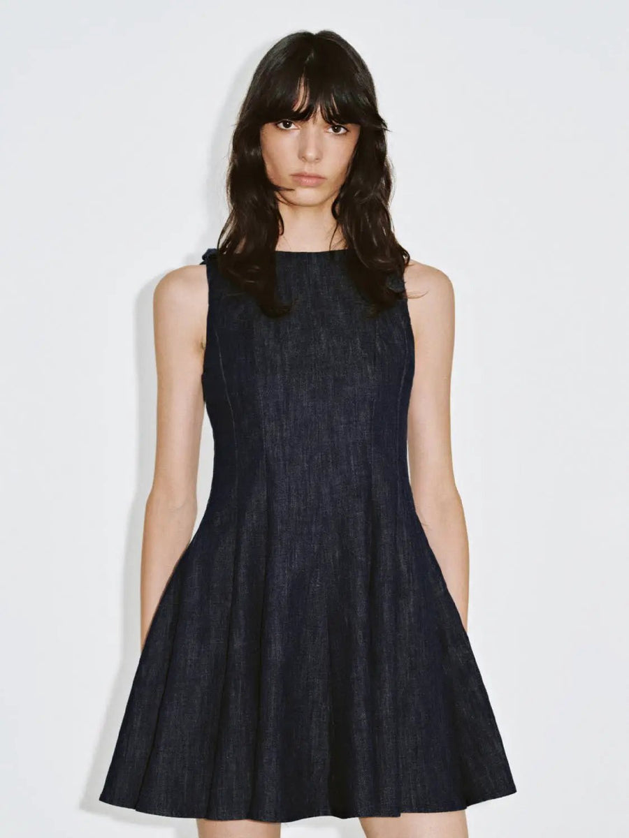Denim Mini Dresses, Blue / M Denim Mini Dresses, Blue / M