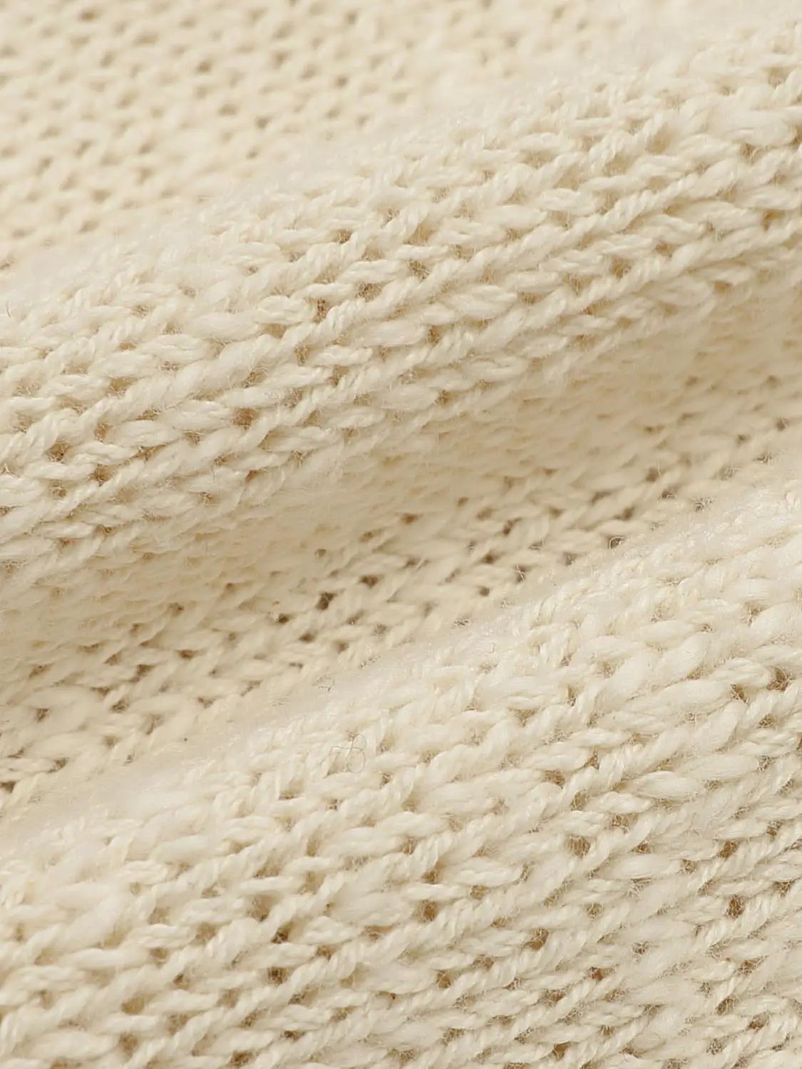 Text Embroidered Boat Neck Long Sleeve Cotton Sweater — beige knit fabric, Urban Revivo Fashion.