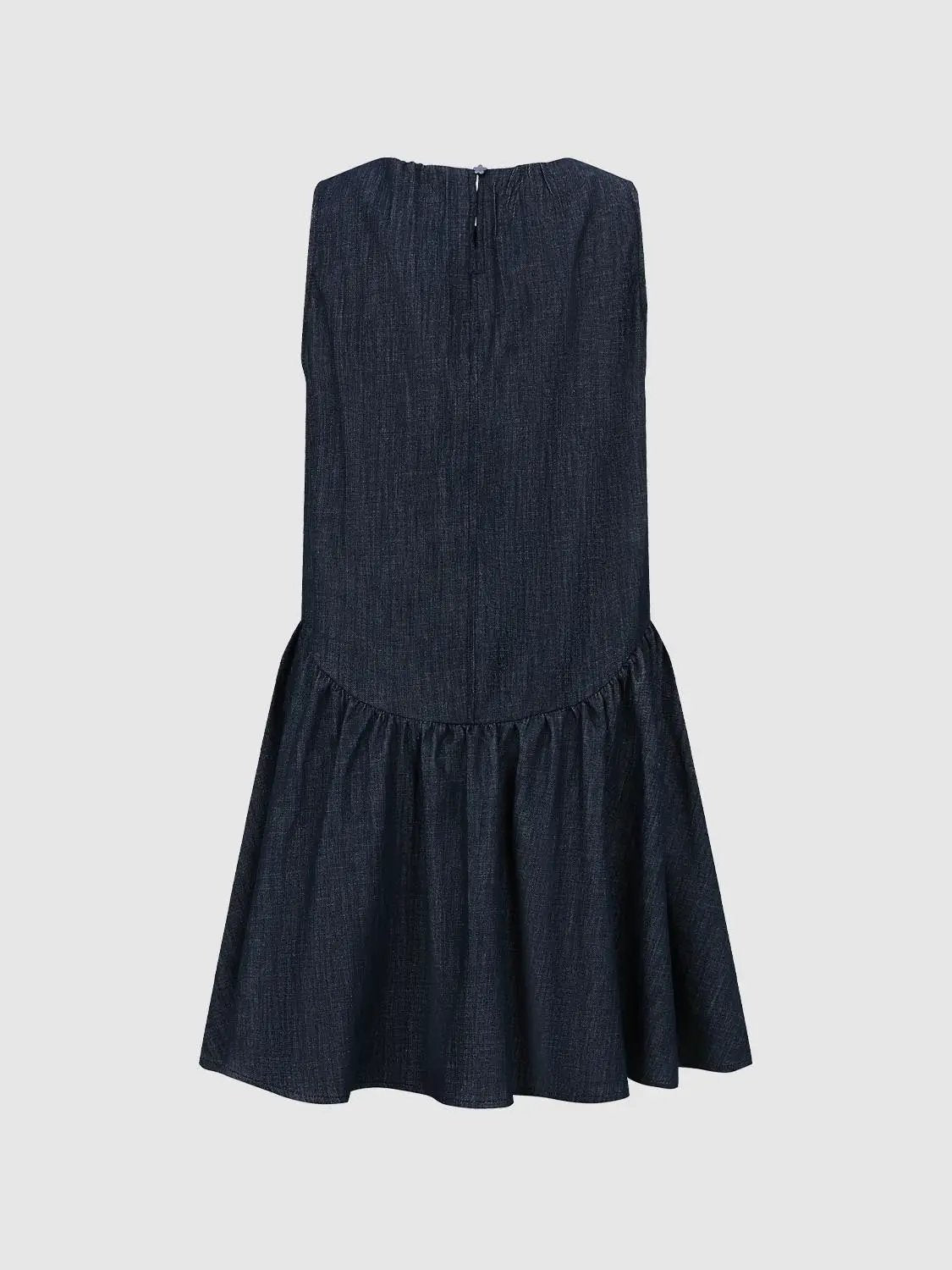 Drawstring Sleeveless Denim Midi Dresses by Urban Revivo Fashion