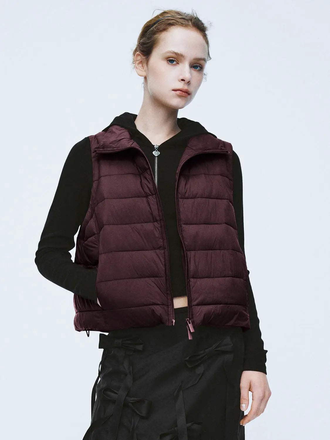 Padded Jacket burgundy puffer by Urban Revivo Fashion