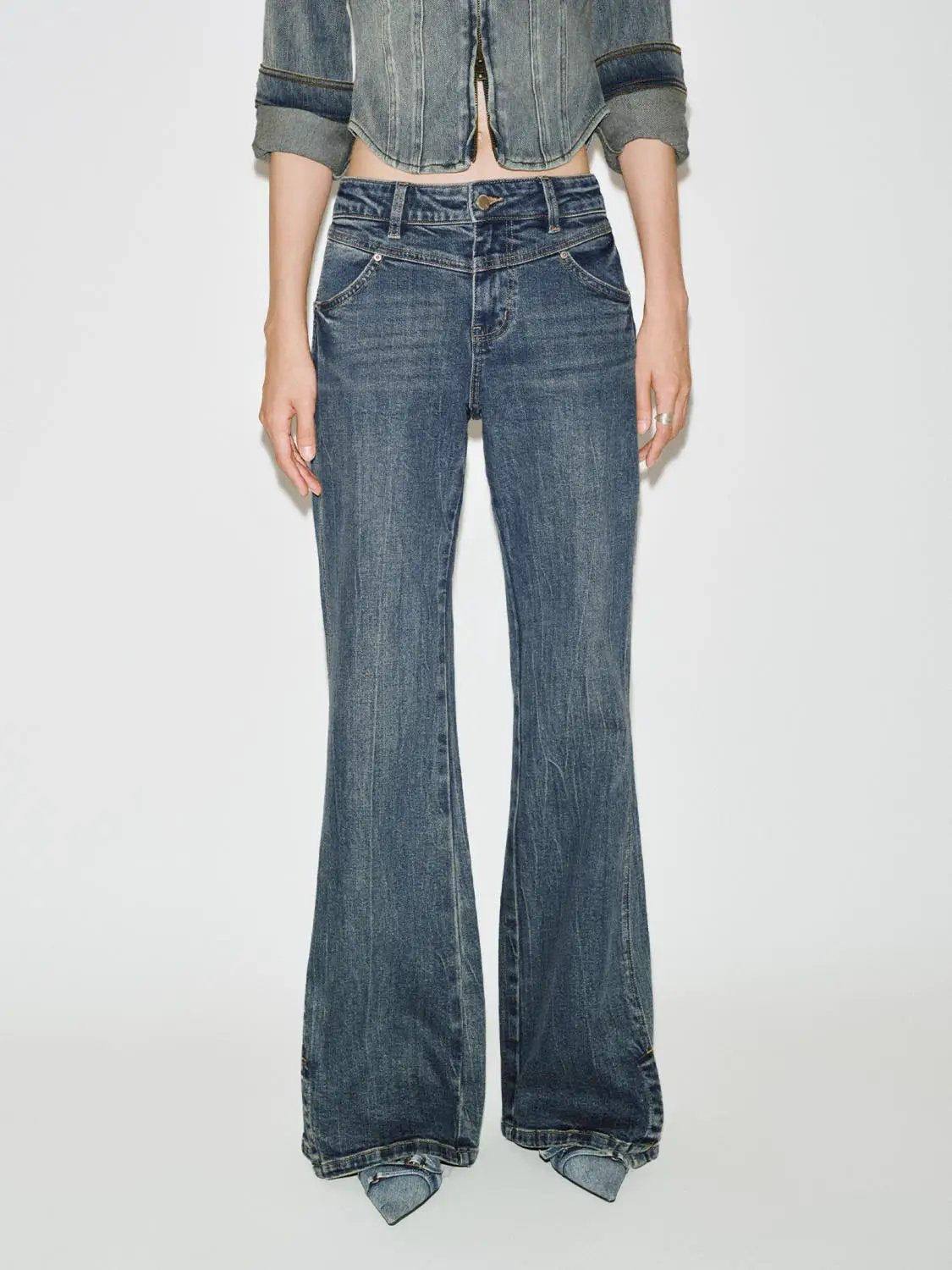 Flare Leg Jeans by Urban Revivo Fashion